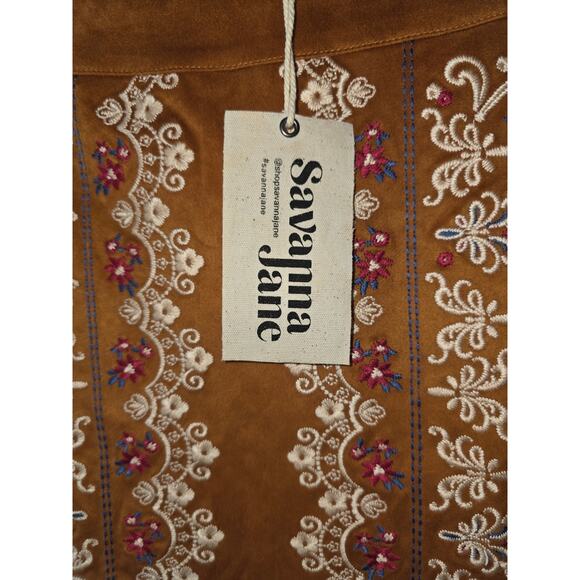 Savanna Jane Boho Western Embroidered Mini NWT Size Small - Picture 2 of 4
